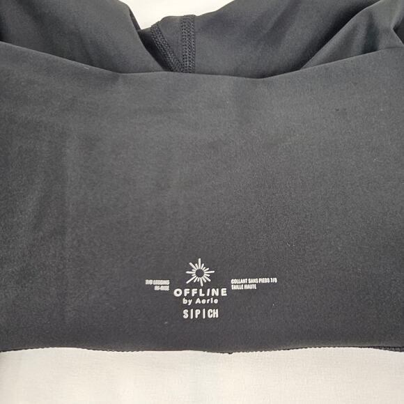 OFFLINE BY AERIE WOMEN'S BLACK HI-RISE 7/8 LEGGINGS STRETCH COMFORT - SIZE SMALL - Picture 4 of 11